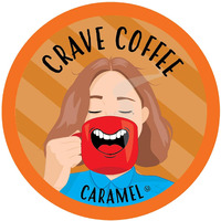Crave Beverages Flavored Coffee Pods, Compatible With Keurig K-Cup Brewers, Caramel, 100 Count