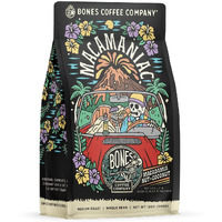 Bones Coffee Company Macamaniac Whole Coffee Beans Macadamia And Coconut Flavor, Low Acid Flavored Coffee, Made With Arabica Coffee Beans, Medium Roast Gourmet Coffee, Coffee Lover Gift Ideas (12 Oz)