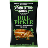 Pork King Good Dill Pickle Pork Rinds (Chicharrones) (4 Pack) Keto Snacks