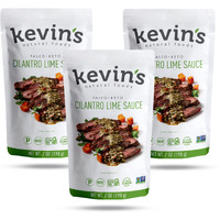 Kevin's Natural Foods Cilantro Lime Sauce - Keto And Paleo Simmer Sauce - Stir-Fry Sauce, Gluten Free, No Preservatives, Non-Gmo - 3 Pack (Cilantro Lime)