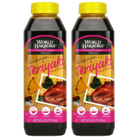 World Harbors Maui Mountain Teriyaki Sauce & Marinade Perfect For Fish, Chicken, Beef, Pork, Wings, Dumplings, Shrimp, Steak, Stir-Fries, Rice & Vegetables Made In Usa 16-Fl Oz Bottle, (Pack Of 2)