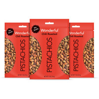 Wonderful Pistachios No Shells, Chili Roasted Nuts, 11 Ounce Bag (Pack Of 3), Protein Snacks, Gluten Free, Healthy Snacks For Adults