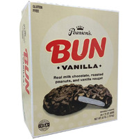 Pearson's Vanilla Bun Cluster Bar | Roasted Peanuts, Real Milk Chocolate, And Vanilla Nougat | Pack Of 24 | Individually Wrapped