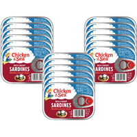 Chicken Of The Sea Sardines, 3.75 Ounce Cans (Pack Of 18), Mediterranean Style, Wild Caught Sardines, Packaging May Vary