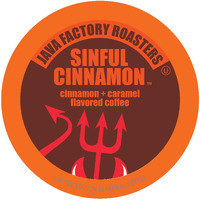 Java Factory Coffee Pods Cinnamon Flavored Coffee Compatible With K Cup Brewers Including 2.0, Sinful Cinnamon, 40 Count
