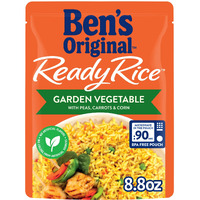 Ben's Original Ready Rice Garden Vegetable Flavored Rice, Easy Dinner Side, 8.8 Oz Pouch (Pack Of 12)