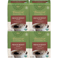 Teeccino French Roast Herbal Tea - Rich & Roasted Herbal Tea Thats Caffeine Free & Prebiotic For Natural Energy, Coffee Alternative, 10 Tea Bags (Pack Of 4)
