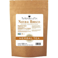 The Republic Of Tea Natural Hibiscus Tea Super Refill, 100 Tea Bags