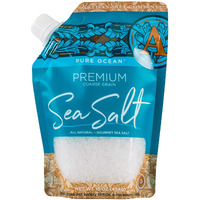 Saltworks Premium Sea Salt, Coarse, Artisan Pour Spout Pouch, Pure Ocean, 16 Ounce