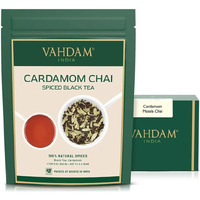 Vahdam, Cardamom Chai Tea Loose Leaf (100 Cups,7Oz) India's Traditional Cardamom Tea | Spiced Chai Tea | Brew Hot Tea, Iced Tea Or Chai Latte/Masala Chai Tea | Whole Loose-Leaf, Vacuum Sealed