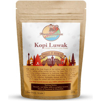 Monkey Business Coffee - Wild Kopi Luwak Coffee Whole Beans - Ethically Sourced - 250 Grams (8.8Oz) (Other Weights & Bean Types Available) - Produce Of Indonesia