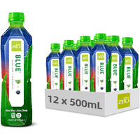 Alo Aloe Vera Juice Drink | Blue - Aloe Vera + Blueberry | 16.9 Fl Oz, Pack Of 12 | Plant-Based Drink With Real Aloe Pulp