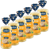 Lundberg Rice Cakes - Organic Whole Grain Honey Nut Rice Cakes, Healthy Snacks For Adults And Kids, Gluten-Free Snacks, Organic Snacks, Vegan, 9.6 Oz (Pack Of 6)