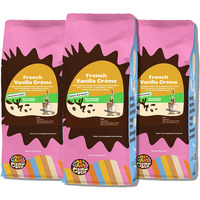 Crazy Cups Decaf Flavored Ground Coffee, French Vanilla Crme, Brew Hot Or Iced Coffee, 10 Oz Bags, 3 Pack