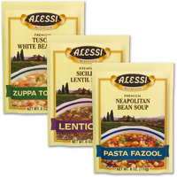 Alessi Autentico Premium Soups, Traditional Flavors, 6Oz (Variety, Pack Of 3)