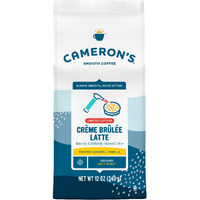 Cameron's Coffee Holiday Roasted Ground Coffee Bag, Flavored, Crme Brulee Latte, 12 Ounce (Pack Of 6)