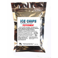 Ice Chips Xylitol Candy In Large 5.28 Oz Resealable Pouch; Low Carb & Gluten Free (Peppermint)