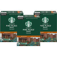 Starbucks Coffee K-Cup Pods, Pike Place Roast, Medium Roast Coffee, Notes Of Cocoa & Rich Praline, Keurig Genuine K-Cup Pods, 24 Count (Pack Of 3)