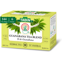 Tadin Guanabana Tea, Soursop Tea, Herbal Tea, Caffeine Free Tea, Best As Hot Tea, Wellness Tea With Decaffeinated Tea Bags, 24 Tea Bags Per Box, Pack Of 6