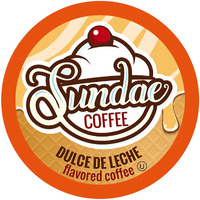 Sundae Ice Cream Flavored Coffee Pods, Compatible With 2.0 Keurig K-Cup Brewer, (Dulce De Leche) 48 Count
