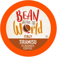 Bean Around The World Flavored Coffee Compatible With 2.0 Keurig K Cup Brewers, Tiramisu, 40 Count (Pack Of 1)