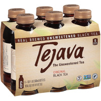 Tejava Original Unsweetened Black Iced Tea, 6 Pack, 16.9Oz Pet Bottles, Non-Gmo, Kosher, No Sugar Or Sweeteners, No Calories, No Preservatives, Brewed In Small Batches