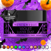 Mon  Gasque Violet Purple Luster Dust Edible Glitter For Cocktails 7G- Premium Purple Edible Glitter Purple - Purple Edible Cocktail Decorations For Drinks Halloween - Edible Glitter For Cakes