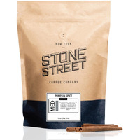 Stone Street Flavored Ground Coffee, Pumpkin Spice, Freshly Roasted, 100% Colombian Arabica, Gourmet Coffee, Holiday Flavor, Medium Roast, 1 Lb