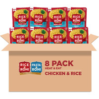 Rice-A-Roni Heat & Eat Rice, Microwaver Rice, Quick Cook Rice, Chicken, (8 Pack)