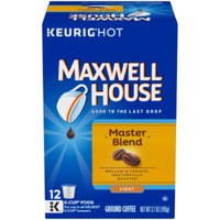 Maxwell House Master Blend Light Roast K-Cup Coffee Pods (12 Ct Box)