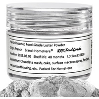 Homehere Edible Luster Dust Food-Grade Glimmer Powder Glitter For Cake Decorating 7G, Edible Sprinkle Glitter For Cocktails Drinks Baking Candy Dessert Chocolate Vegan Tasteless