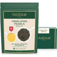 Vahdam, Himalayan Pearls Green Tea Loose Leaf | 3.53 Oz (50 Cups) High Elevation Grown Green Tea Leaves From Himalayas | Pure Unblended Single Origin Green Loose Leaf Tea | Vacuum Sealed