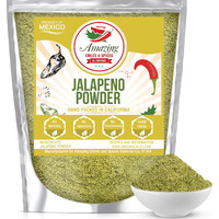 Jalapeno Powder Seasoning 8Oz - Natural And Premium. Great For Chili, Salsa, Spice Blends, Stews, Tacos, Corn Bread. Medium To High Heat - Fruity, Spicy Hot Flavor. By Amazing Chiles & Spices.