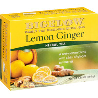 Bigelow Lemon Ginger, 80 Count Box (Pack Of 1) Caffeine Free Herbal Tea , 80 Tea Bags Total