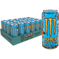 Monster Energy Juice Monster Mango Loco, Energy + Juice, Energy Drink, 16 Ounce (Pack Of 24)