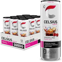 Celsius Sparkling Cherry Cola, Functional Essential Energy Drink 12 Fl Oz (Pack Of 12)