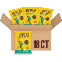 Hippeas Chickpea Puffs, Vegan White Cheddar, 0.8 Ounce (Pack Of 18), 3G Protein, 2G Fiber, Vegan, Gluten-Free, Crunchy, Plant Protein Snacks