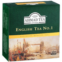 Ahmad Tea Black Tea, English Tea No. 1 Teabags, 100 Ct (Pack Of 24) - Caffeinated And Sugar-Free