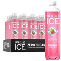 Sparkling Ice, Kiwi Strawberry Sparkling Water, Zero Sugar Flavored Water, With Antioxidants And Vitamins, Zero Sugar, 17 Fl Oz Bottles (Pack Of 12)