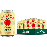 Olipop Prebiotic Soda Pop, Crisp Apple, A New Kind Of Soda Packed With Prebiotics, Fiber, And Botanicals, Gluten Free, Vegan, Gmo Free, 12Oz (12-Cans)