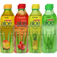 Iberia Aloe Vera Drink With Pure Aloe Pulp, Variety, (Pack Of 8) 2 X Original, 2 X Mango, 2 X Pineapple, 2 X Strawberry