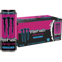 Monster Rehab Wild Berry Tea + Energy, Energy Iced Tea, Energy Drink, 15.5 Ounce (Pack Of 15),(Package May Vary)