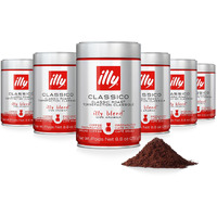 Illy Drip Coffee - Ground Coffee - 100% Arabica Ground Coffee - Classico Medium Roast - Notes Of Caramel, Orange Blossom & Jasmine - No Preservatives - Mild & Balanced - 8.8 Ounce (Pack Of 6)