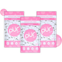 Pur Gum | Aspartame Free Chewing Gum | 100% Xylitol | Natural Bubblegum Flavored Gum, 55 Pieces (Pack Of 3)