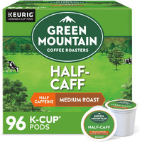 Green Mountain Coffee Roasters Half Caff Coffee, Keurig Single-Serve K-Cup Pods, Medium Roast, 96 Count (4 Packs Of 24)