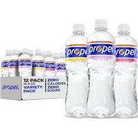 Propel Immune Support With Vitamin C + Zinc, 3 Flavor Variety Pack, 16 Fl Oz (Pack Of 12)
