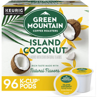 Green Mountain Coffee Roasters Island Coconut Keurig Single-Serve K-Cup Pods, Light Roast Coffee, 96 Count (4 Packs Of 24)