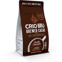 Crio Bru Brewed Cacao Double Chocolate Light Roast - Coffee Alternative Natural Healthy Drink | 100% Pure Ground Cacao Beans | 99.99% Caffeine Free, Keto, Low Carb, Paleo, Brew And Enjoy Hot Or Iced (10 Ounce (Pack Of 1))