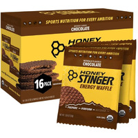 Honey Stinger Organic Chocolate Waffle | Energy Stroopwafel For Exercise, Endurance And Performance | Sports Nutrition For Home & Gym, Pre And Post Workout | Box Of 16 Waffles, 16.96 Ounce