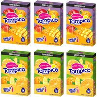 Tampico Variety Pack - Singles To Go Powdered Drink Mix - Pack Of 6-3 Boxes Of Mango Punch And 3 Boxes Of Citrus Punch - Excellent Source Of Vitamin D And Zero Sugar